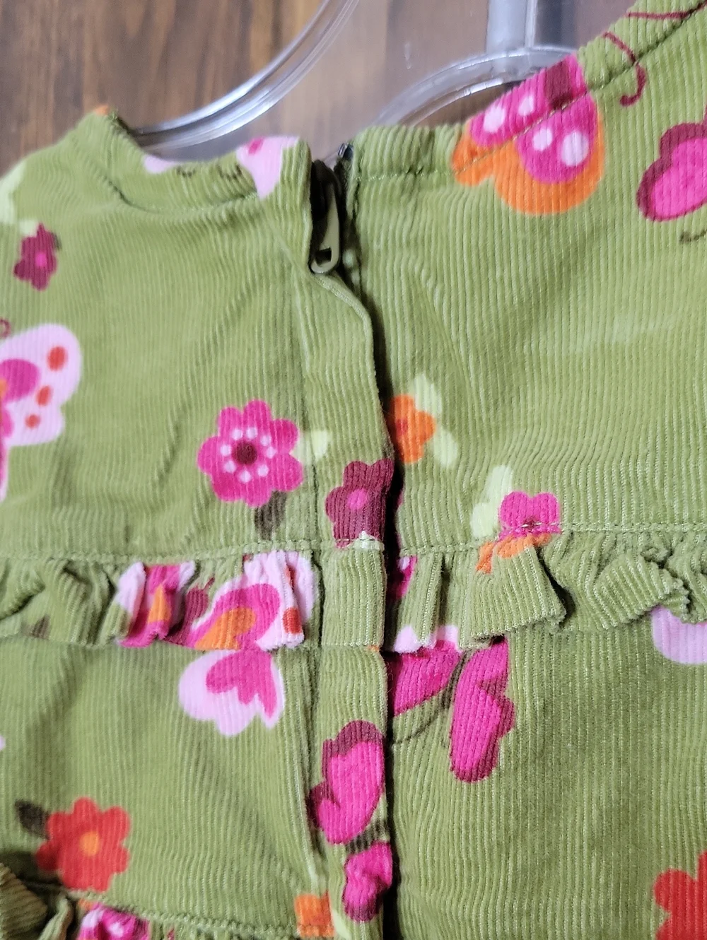 Gymboree 2012 BUTTERFLY BLOSSOMS Corduroy Jumper Sz 3-6M